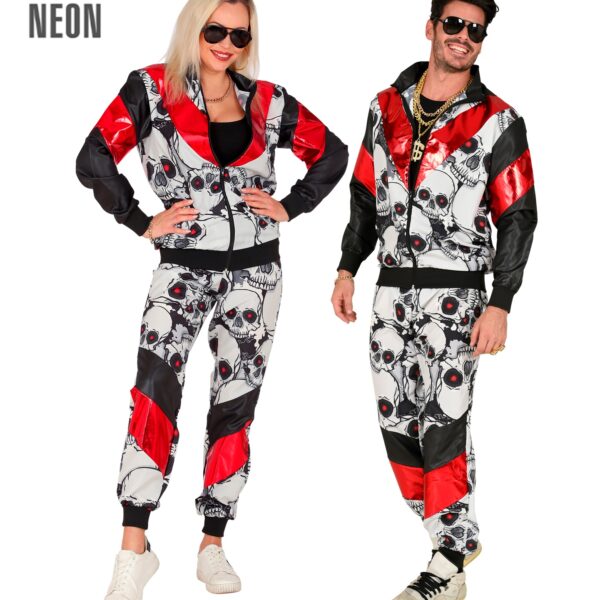 costume tuta con teschi