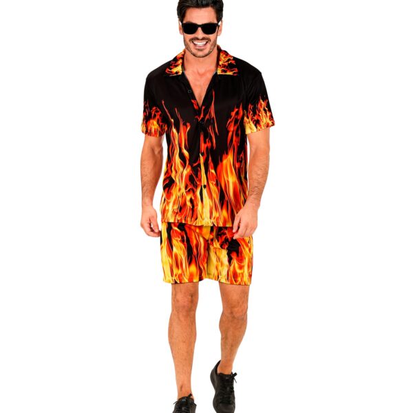 costume da spiaggia con fiamme