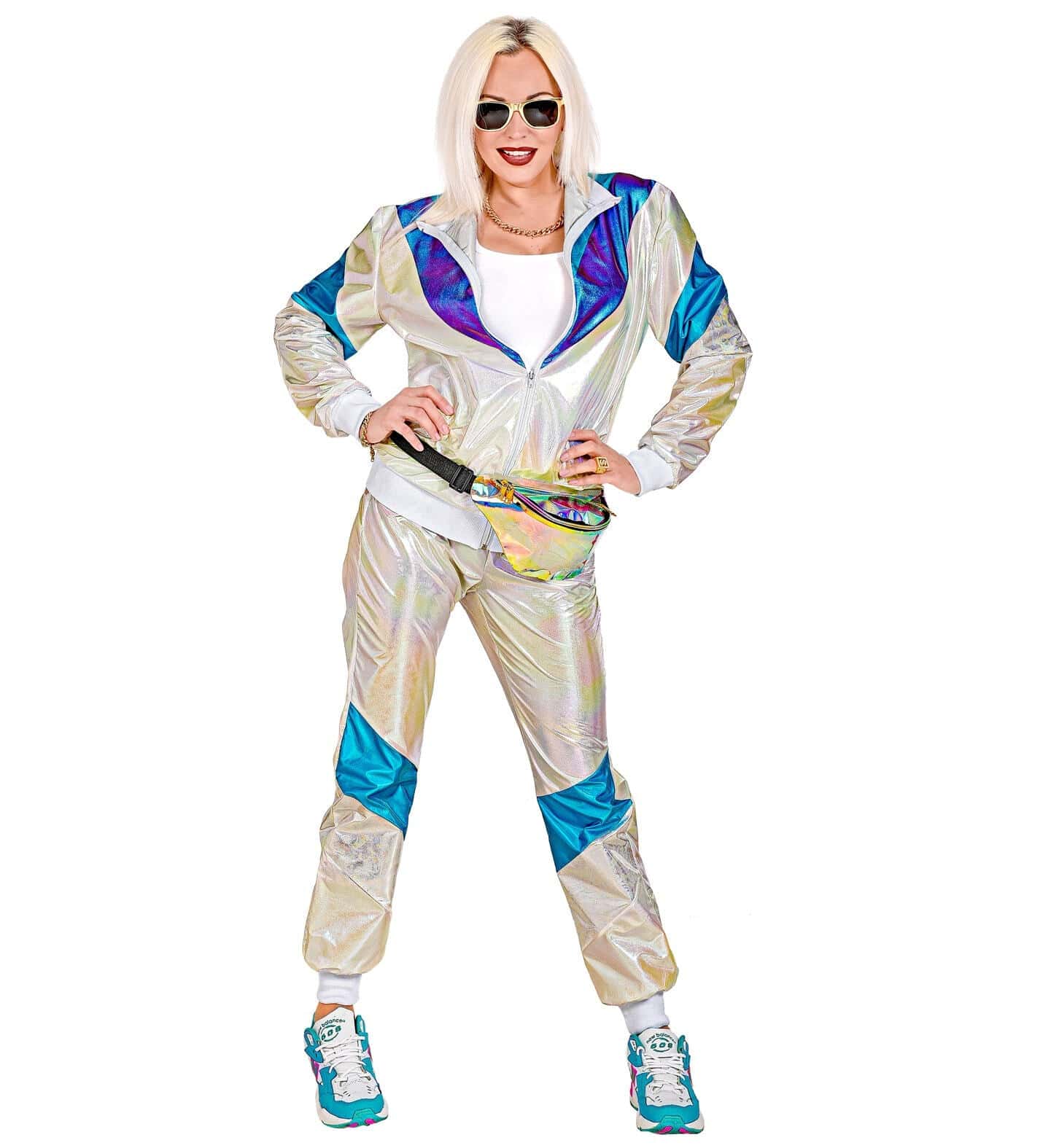 costume tuta anni 80' olografica