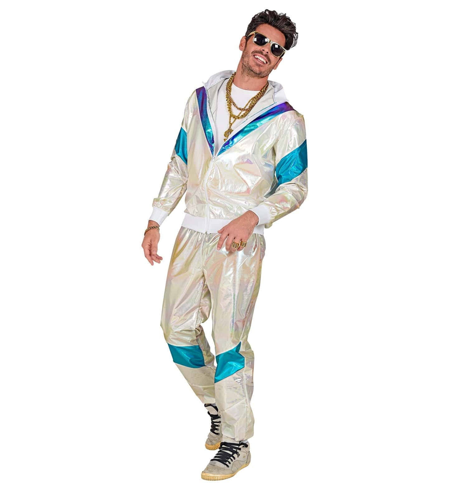 costume tuta anni 80' olografica