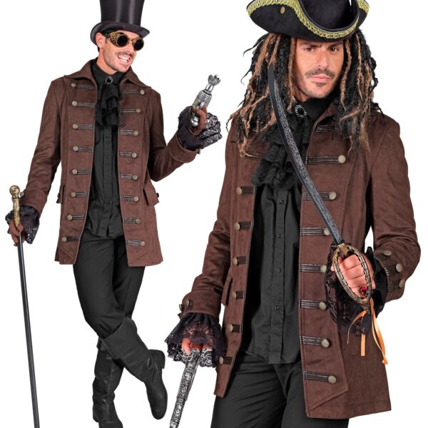 giacca da pirata marrone