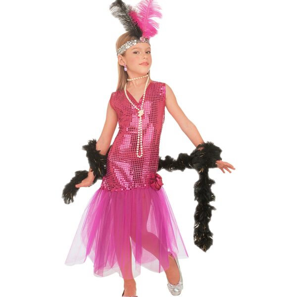 costume charleston rosa in paillettes