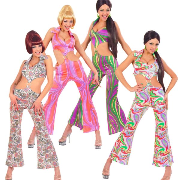 costume da disco anni 70' in colori assortiti