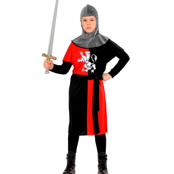 costume da soldato medievale rosso