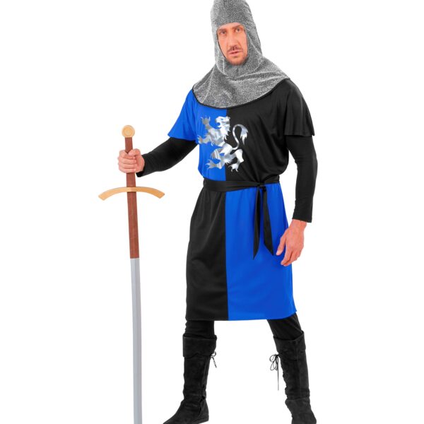 costume da guerriero medievale blu