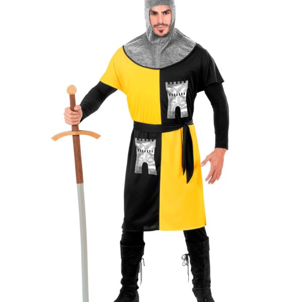 costume da guerriero medievale giallo