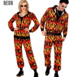 costume tuta con fiamme