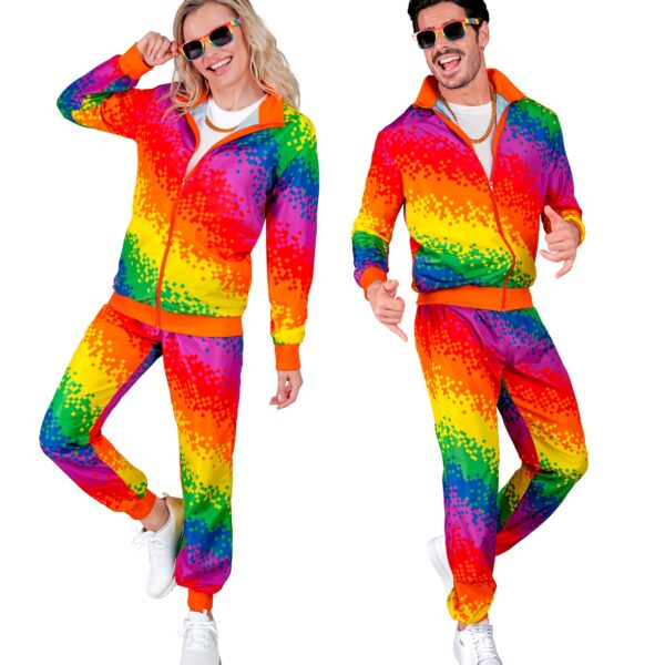 costume tuta arcobaleno in pixel