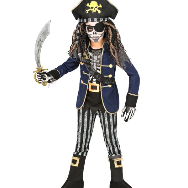costume da capitano pirata scheletro