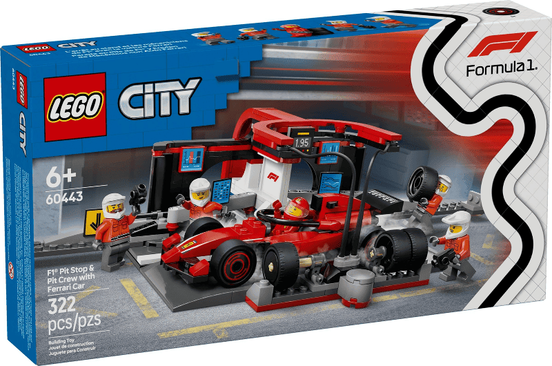 lego city pitstop e meccanici con monoposto ferrari f1®