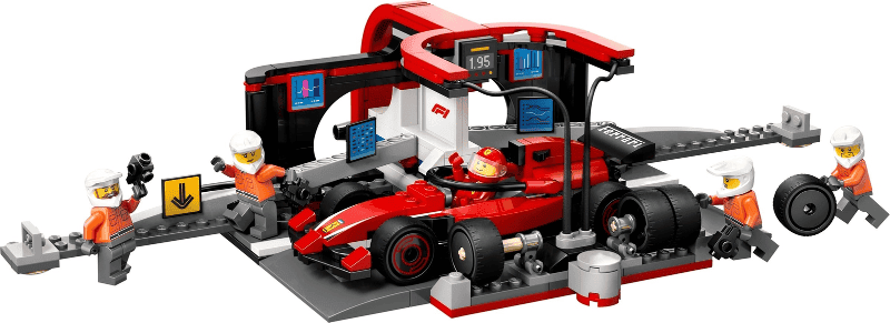 lego city pitstop e meccanici con monoposto ferrari f1®