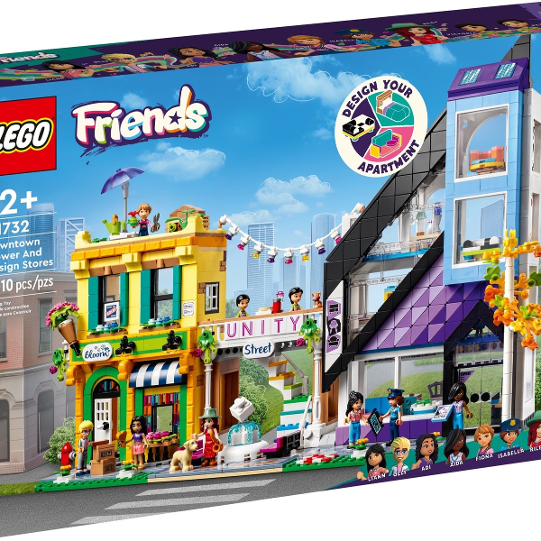lego friends negozio di design e fioraio del centro