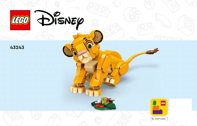 lego disney simba, il cucciolo del re leone