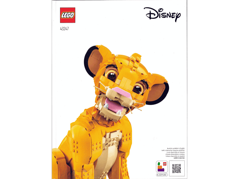 lego disney giovane simba, re leone