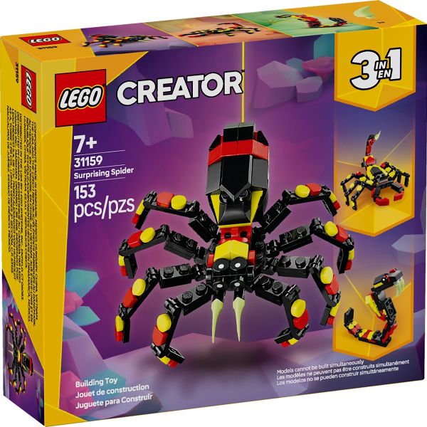 lego creator animali selvatici ragno trasformista