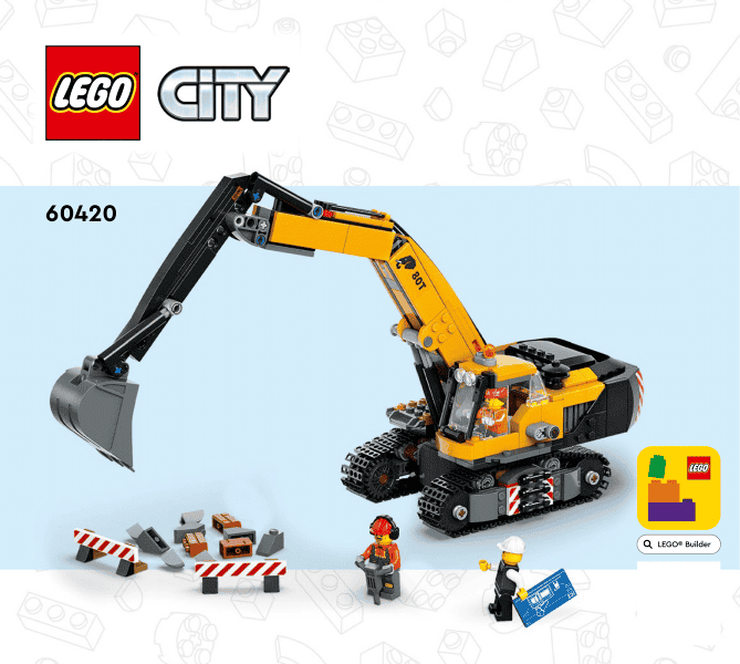lego city escavatore da cantiere giallo