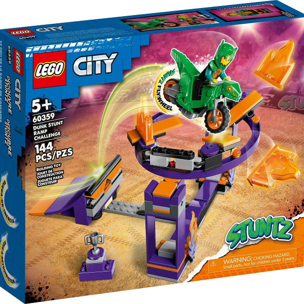 lego city sfida acrobatica: schiacciata sulla rampa