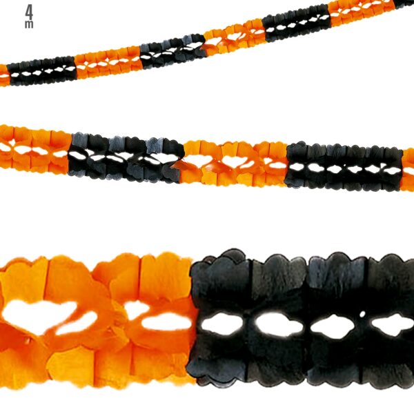 ghirlanda arancione e nera per halloween