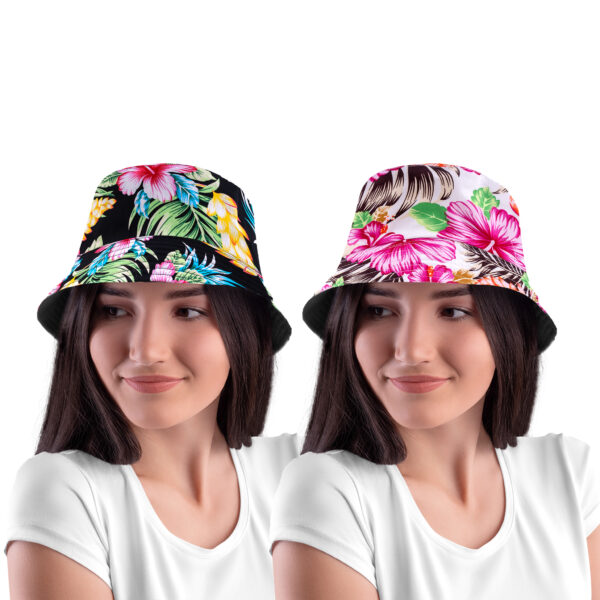 cappello da pescatore con fantasia floreale