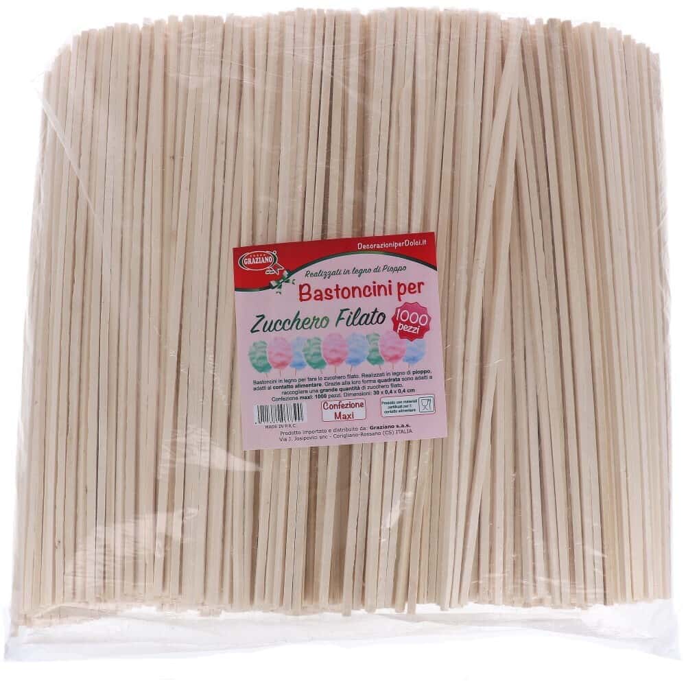 bastoncini per zucchero filato 1000 pz