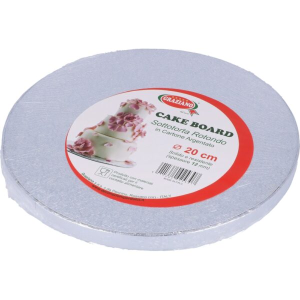 cakeboard sottotorta argento rotondi