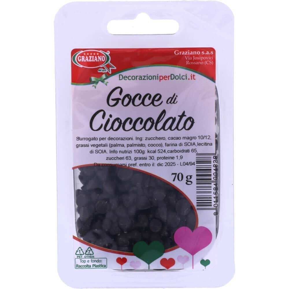 gocce di cioccolato 70 gr