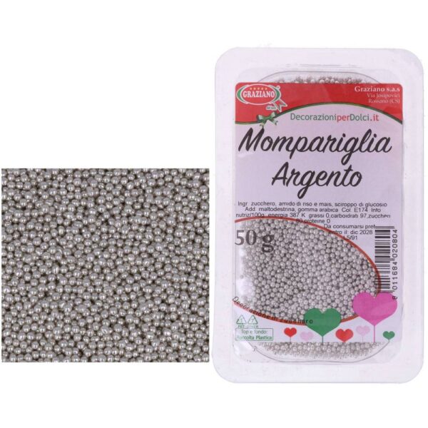 mompariglia argentata 70 gr