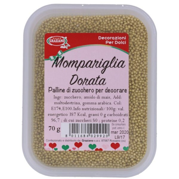 mompariglia dorata 70 gr