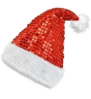 cappello da babbo natale con paillettes