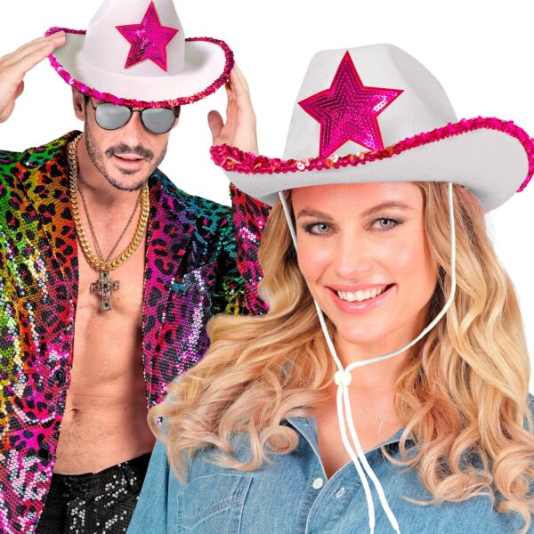 cappello bianco da cowgirl con coroncina (copia)