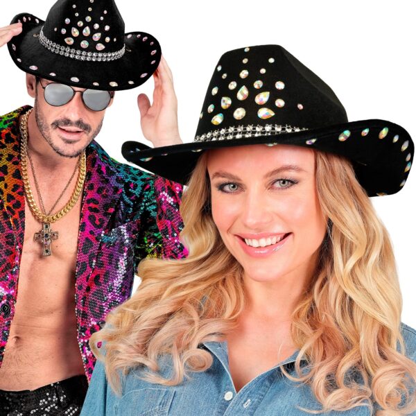 cappello argento da cowboy con frange (copia)