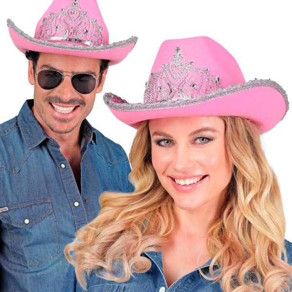 cappello rosa da cowgirl con coroncina (copia)
