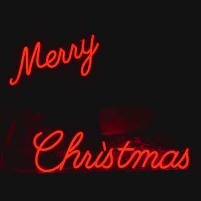 scenografia luminosa merry christmas