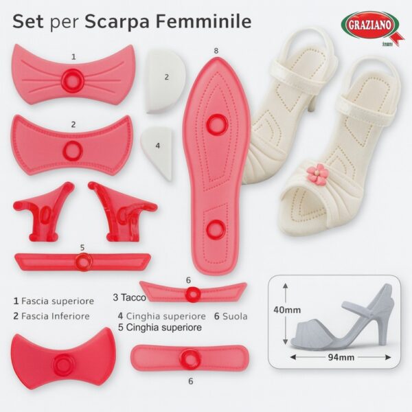 set per scarpa femminile 7 pz.