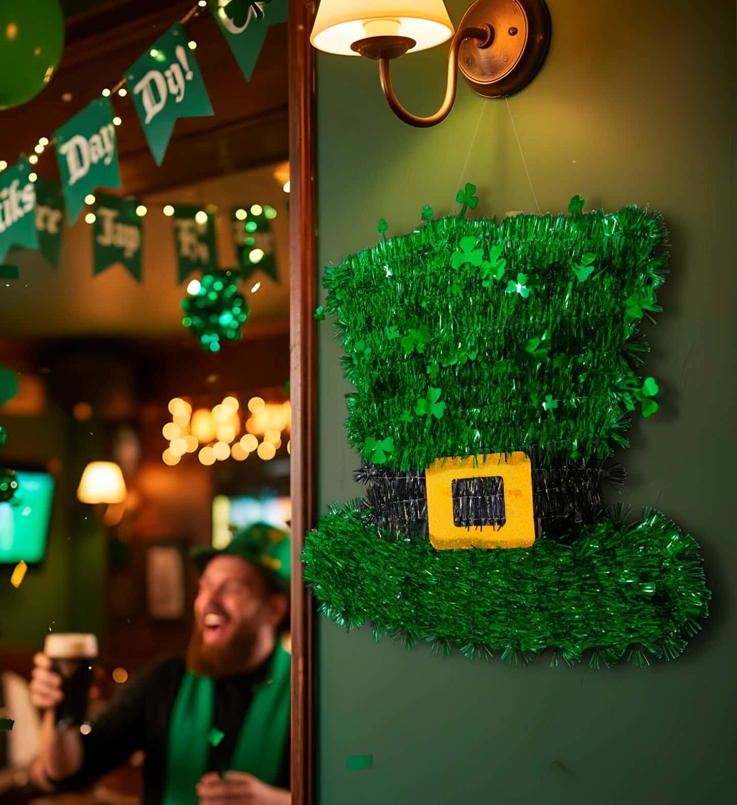 cilindro verde con barba da folletto irlandese (copia)