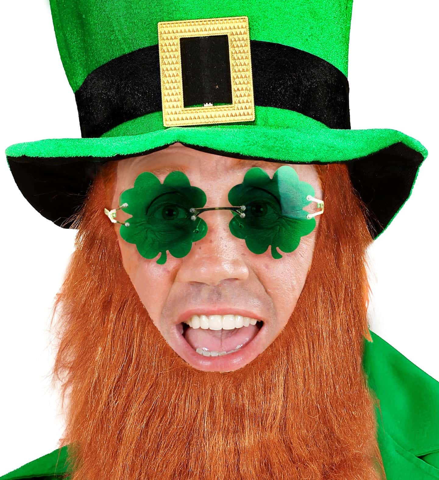 occhiali e barba da folletto irlandese