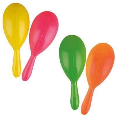 coppia di maracas colori al neon assortite
