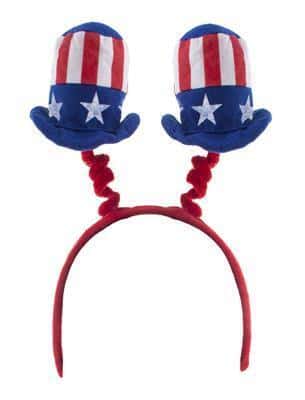 cerchietto con antenne bandiera americana