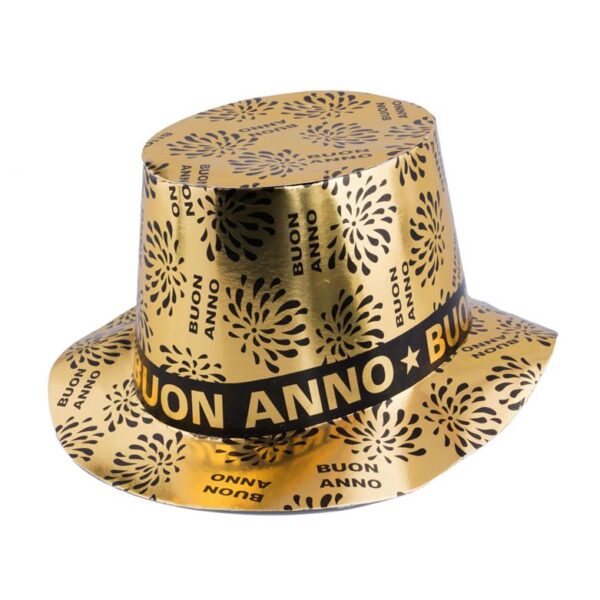 cilindro in carta metallizzata happy new year oro (copia)