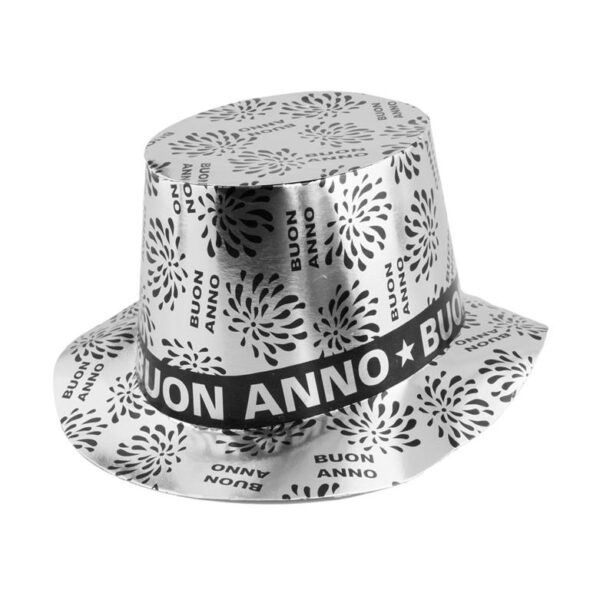 cilindro in carta metallizzata happy new year argento (copia)