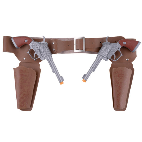 cinturone da cowboy con doppia fondina in pelle