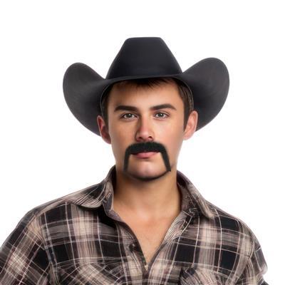 baffi neri da cowboy