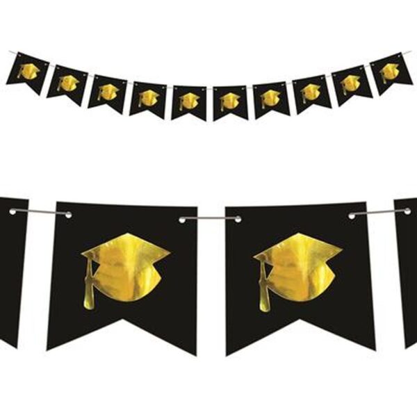 festone laurea con stelle e cappelli da laureato (copia)