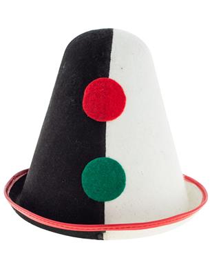 cappello a cono bianco e nero da pierrots (copia)