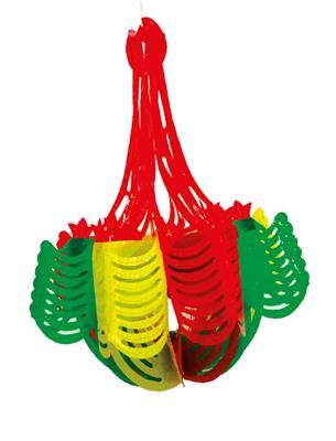 festone fiore in carta rosso giallo e verde (copia)