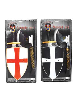 set mazza spada e scudo da cavaliere crociato (copia)