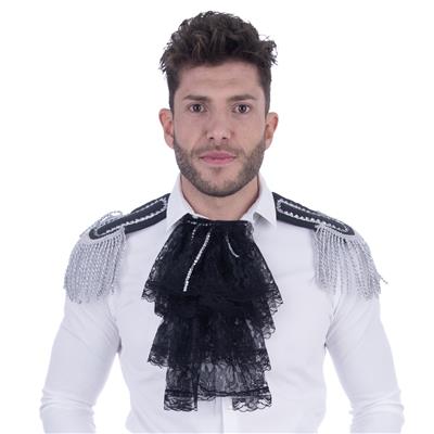 bavero nero in pizzo e spalline oro (copia)