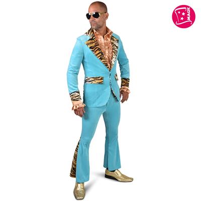 completo azzurro con revers tigrati