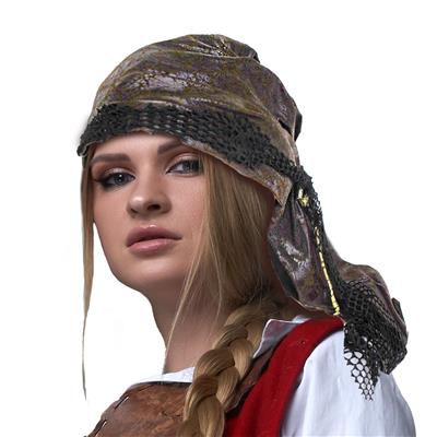 bandana nera da pirata con teschi (copia)