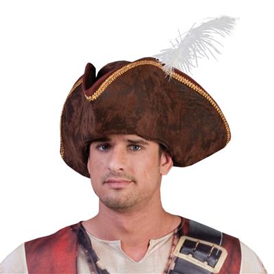 cappello marrone da capitano pirata (copia)